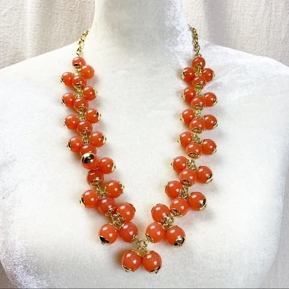 J Crew Pink cluster Beaded Necklace